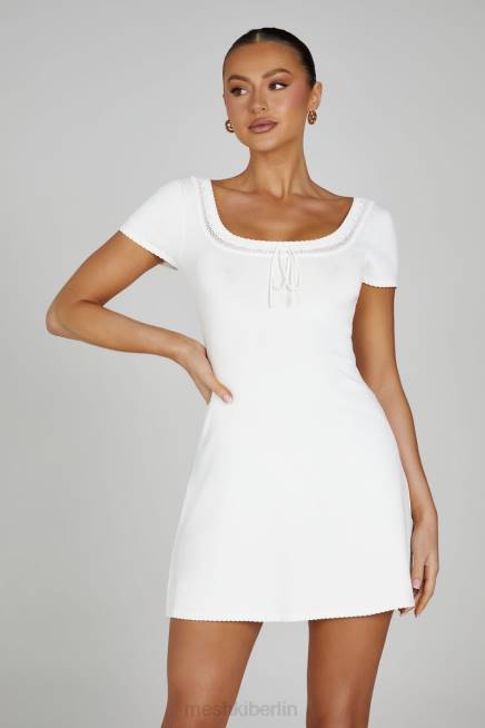 Kleidung Meshki Georgia Pointelle-Strick-Minikleid Weiß 2F8B81