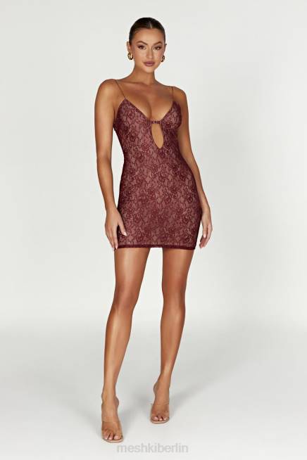Kleidung Meshki Juliet-Spitzen-Minikleid Wein 2F8B344