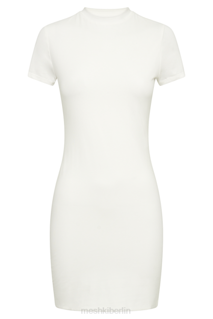 Kleidung Meshki Kurzärmliges Minikleid von Halston Weiß 2F8B230