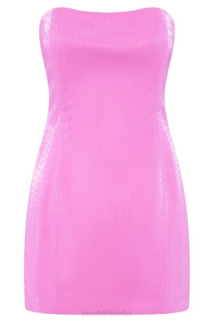 Kleidung Meshki Lizzie Crosshatch-Minikleid aus Kunstleder Rosa 2F8B569