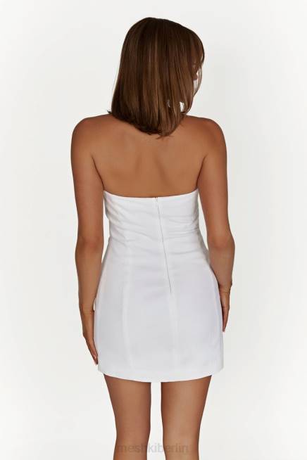 Kleidung Meshki Maci-Leinen-Minikleid Weiß 2F8B619