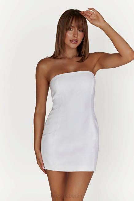 Kleidung Meshki Maci-Leinen-Minikleid Weiß 2F8B619