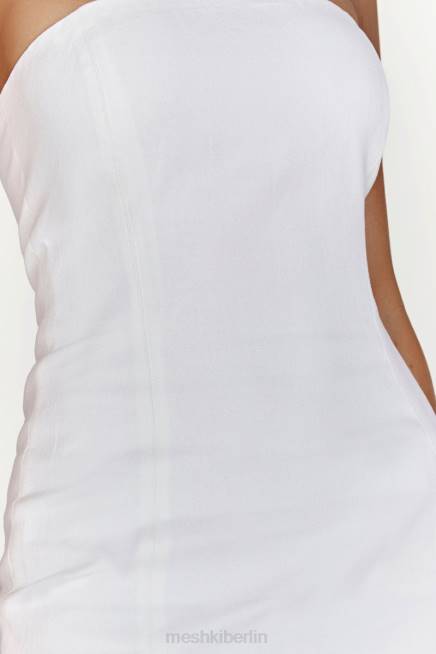 Kleidung Meshki Maci-Leinen-Minikleid Weiß 2F8B619