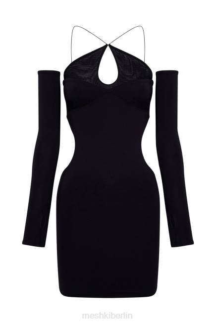 Kleidung Meshki Maddy Minikleid mit Dreiecksausschnitt Schwarz 2F8B715