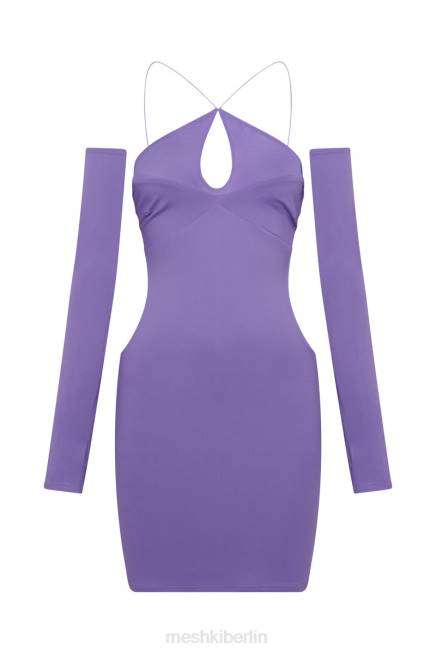 Kleidung Meshki Maddy Minikleid mit Dreiecksausschnitt lila 2F8B716