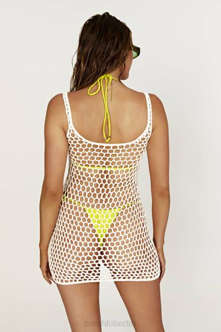 Kleidung Meshki Maris Häkel-Minikleid Weiß 2F8B736