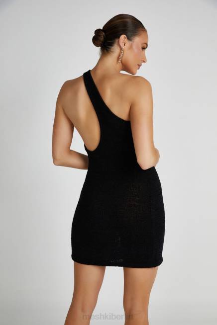 Kleidung Meshki Minikleid aus Paisley-Strick Schwarz 2F8B139