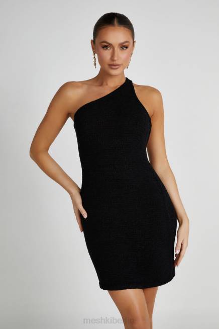 Kleidung Meshki Minikleid aus Paisley-Strick Schwarz 2F8B139