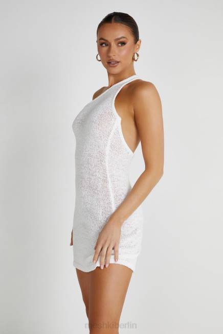 Kleidung Meshki Minikleid aus Paisley-Strick Weiß 2F8B132