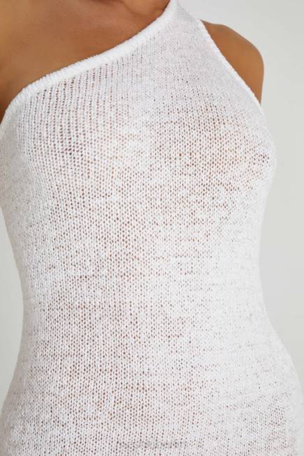 Kleidung Meshki Minikleid aus Paisley-Strick Weiß 2F8B132