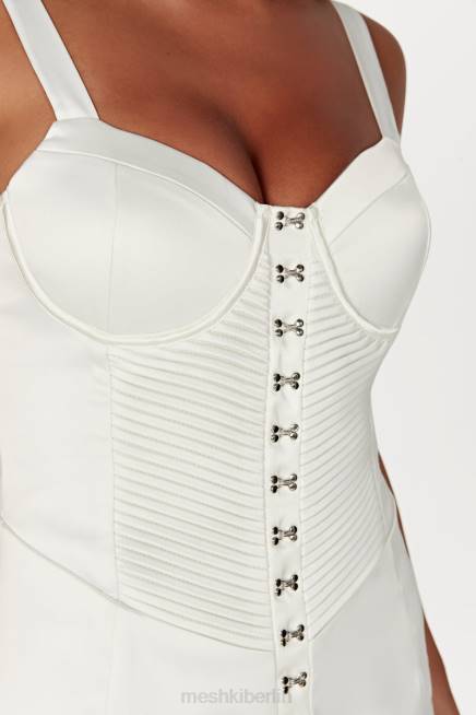 Kleidung Meshki Minikleid mit Haken und Ösen von Azaria Elfenbein 2F8B623