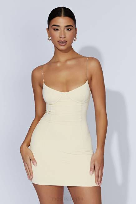 Kleidung Meshki Minikleid mit nebliger Kontur Creme 2F8B472