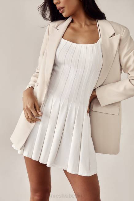 Kleidung Meshki Neckholder-Strick-Minikleid aus Koa Weiß 2F8B524