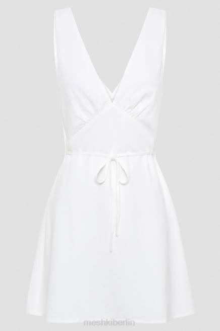 Kleidung Meshki Nessa-Leinen-Minikleid Weiß 2F8B339