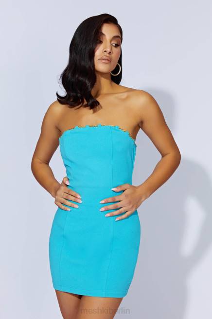 Kleidung Meshki Noelle Chain Minikleid Aquamarin 2F8B590