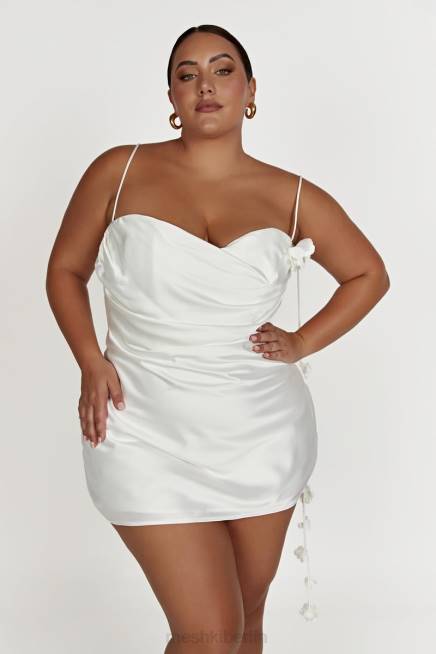 Kleidung Meshki Otillie Rose Neckholder-Minikleid Weiß 2F8B39