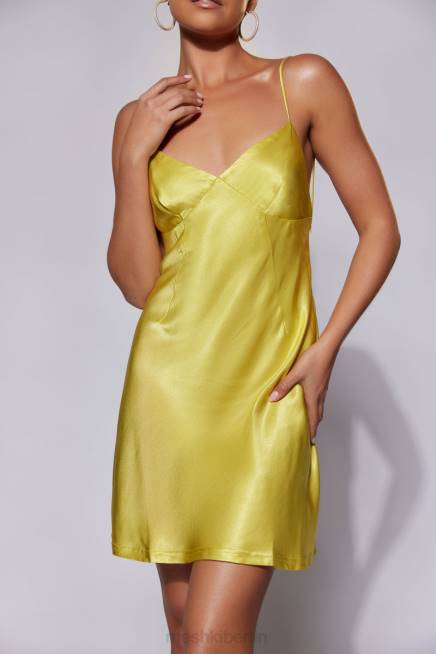 Kleidung Meshki Porter Mini-Slipkleid Chartreuse 2F8B673