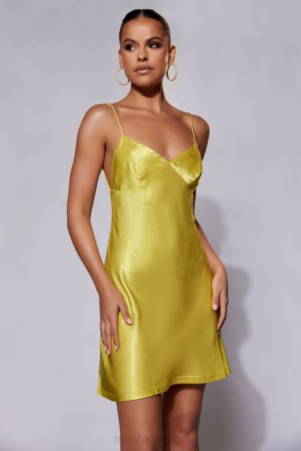 Kleidung Meshki Porter Mini-Slipkleid Chartreuse 2F8B673