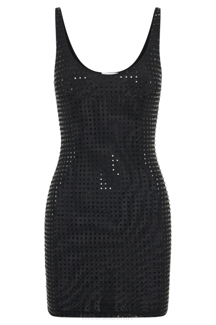 Kleidung Meshki Presley-Minikleid mit quadratischem Diamantbesatz Schwarz 2F8B98