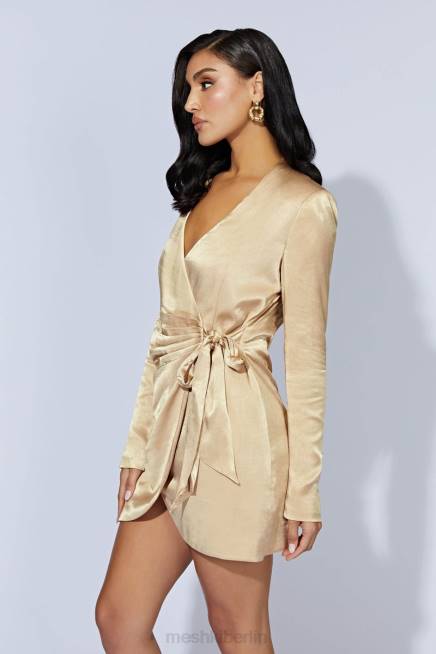 Kleidung Meshki Saira Minikleid zum Binden Weizen 2F8B655