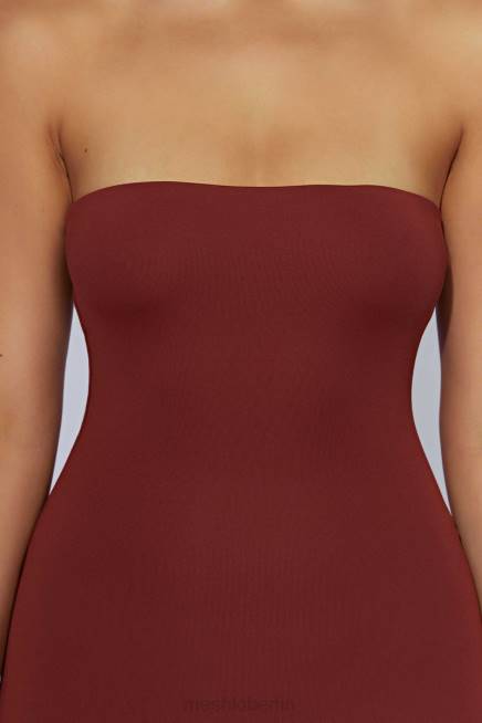 Kleidung Meshki Stella trägerloses Minikleid Kirschschokolade 2F8B685