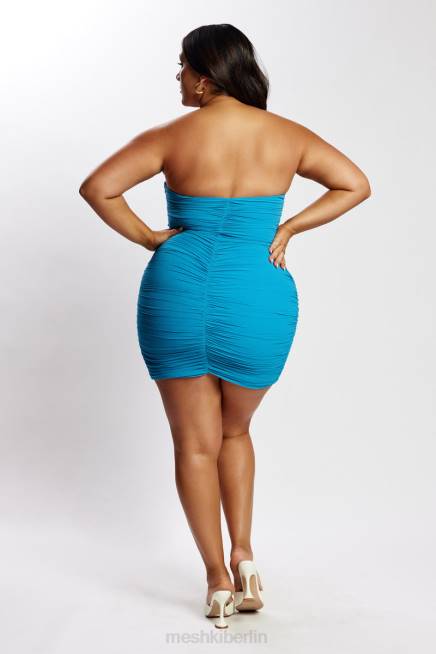 Kleidung Meshki Suzanna gerafftes Minikleid Marineblau 2F8B674