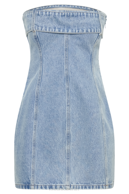 Kleidung Meshki Teddi-Jeans-Minikleid Mittelblau 2F8B163