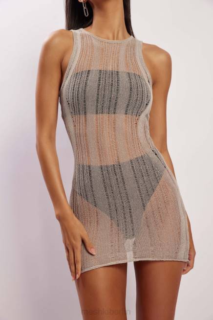 Kleidung Meshki Valencia Mini-Strickkleid grau 2F8B540