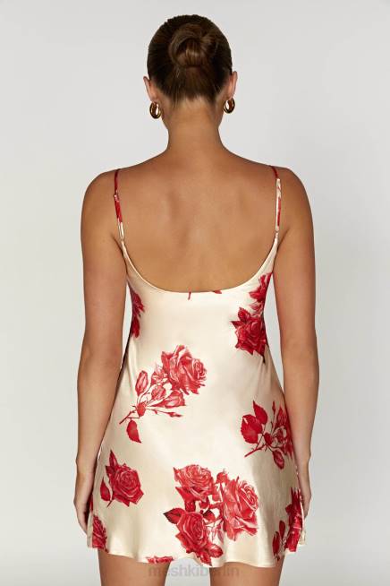 Kleidung Meshki Valentina Minikleid aus Satin Rosendruck 2F8B316