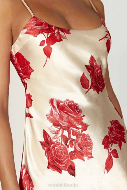 Kleidung Meshki Valentina Minikleid aus Satin Rosendruck 2F8B316