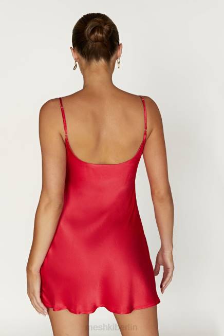 Kleidung Meshki Valentina Minikleid aus Satin Rot 2F8B348
