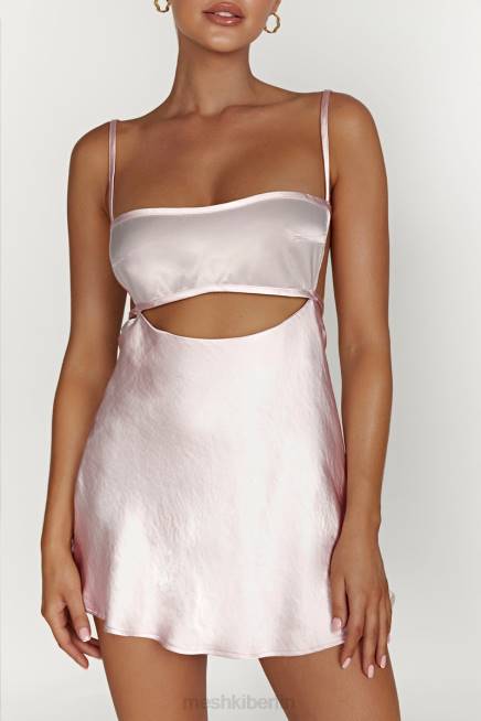 Kleidung Meshki Veda zweifarbiges Minikleid erröten rosa 2F8B614