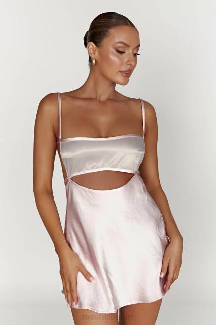 Kleidung Meshki Veda zweifarbiges Minikleid erröten rosa 2F8B614