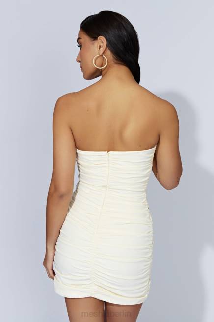 Kleidung Meshki Victorie V-Hardware-Minikleid Knochen 2F8B641