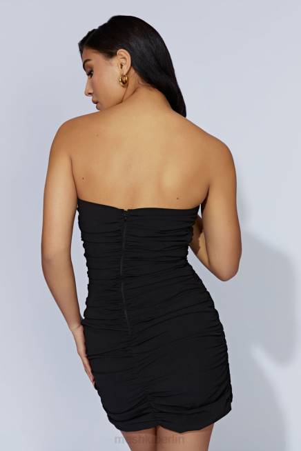 Kleidung Meshki Victorie V-Hardware-Minikleid Schwarz 2F8B636