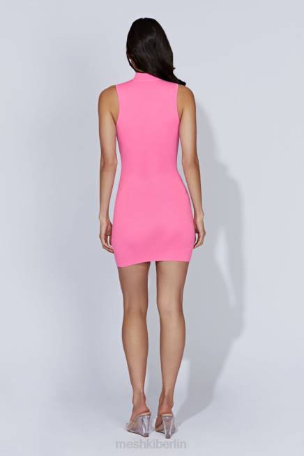 Kleidung Meshki Ärmelloses Strick-Minikleid von Delia Kaugummirosa 2F8B592