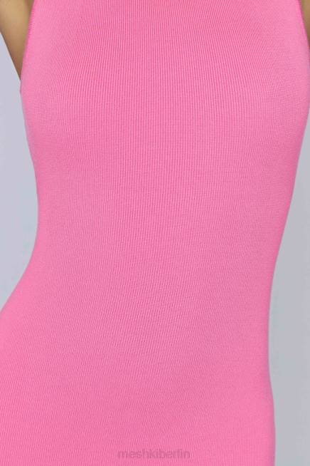 Kleidung Meshki Ärmelloses Strick-Minikleid von Delia Kaugummirosa 2F8B592