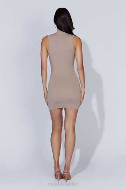 Kleidung Meshki Ärmelloses Strick-Minikleid von Delia Taupe 2F8B633