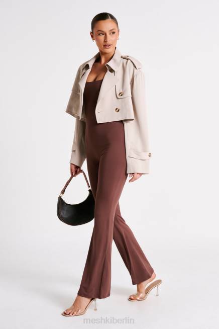 Kleidung Meshki Adelaide-Jumpsuit aus recyceltem Nylon Mokka 2F8B1250