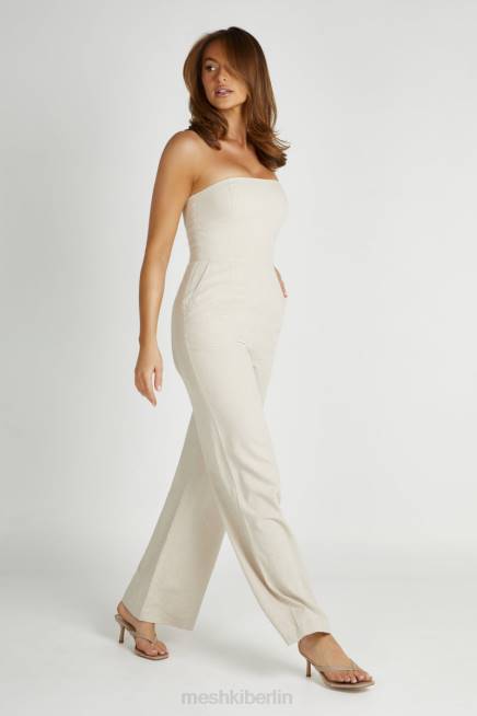 Kleidung Meshki Anita trägerloser Leinenoverall natürlich 2F8B1300