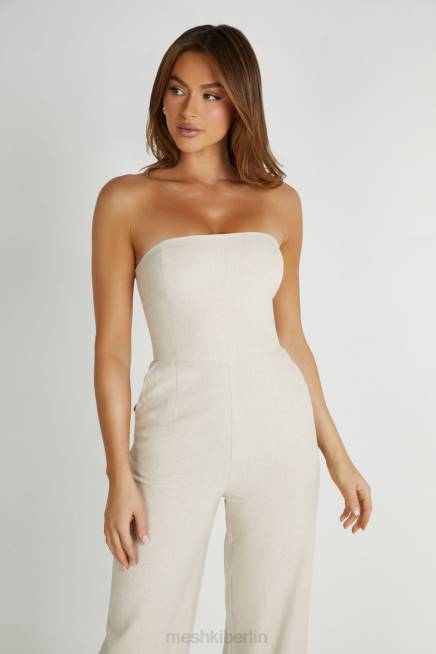 Kleidung Meshki Anita trägerloser Leinenoverall natürlich 2F8B1300