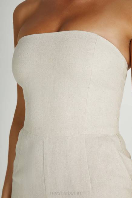 Kleidung Meshki Anita trägerloser Leinenoverall natürlich 2F8B1300