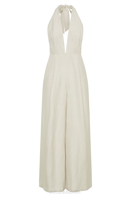 Kleidung Meshki Blanca Neckholder-Jumpsuit aus Leinen natürlich 2F8B1228