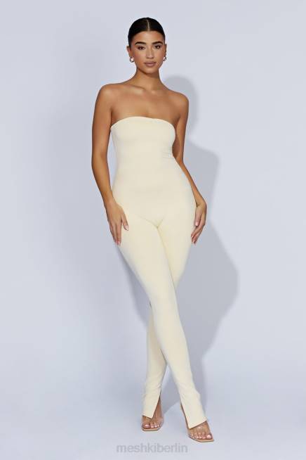 Kleidung Meshki Peggy trägerloser Overall Creme 2F8B1660