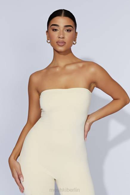 Kleidung Meshki Peggy trägerloser Overall Creme 2F8B1660