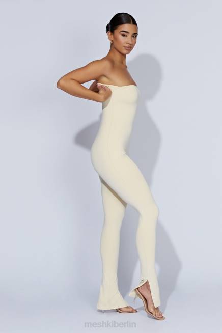 Kleidung Meshki Peggy trägerloser Overall Creme 2F8B1660
