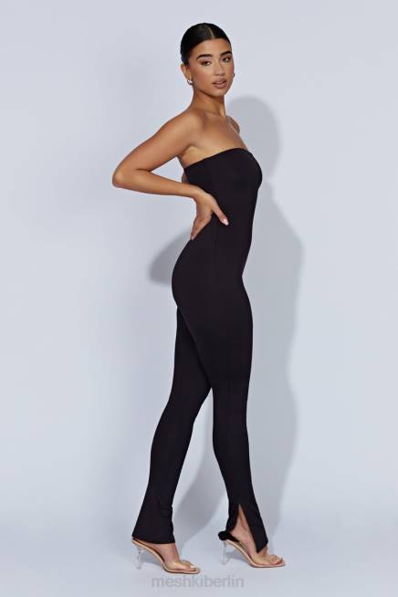 Kleidung Meshki Peggy trägerloser Overall Schwarz 2F8B1661