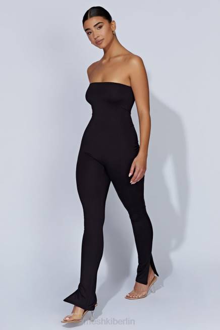 Kleidung Meshki Peggy trägerloser Overall Schwarz 2F8B1661