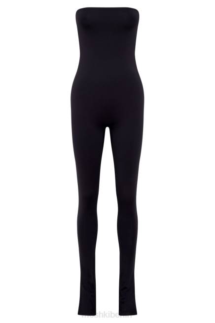 Kleidung Meshki Peggy trägerloser Overall Schwarz 2F8B1661