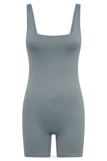 Kleidung Meshki Cecily Playsuit aus recyceltem Nylon helle Holzkohle 2F8B1359